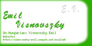 emil visnovszky business card